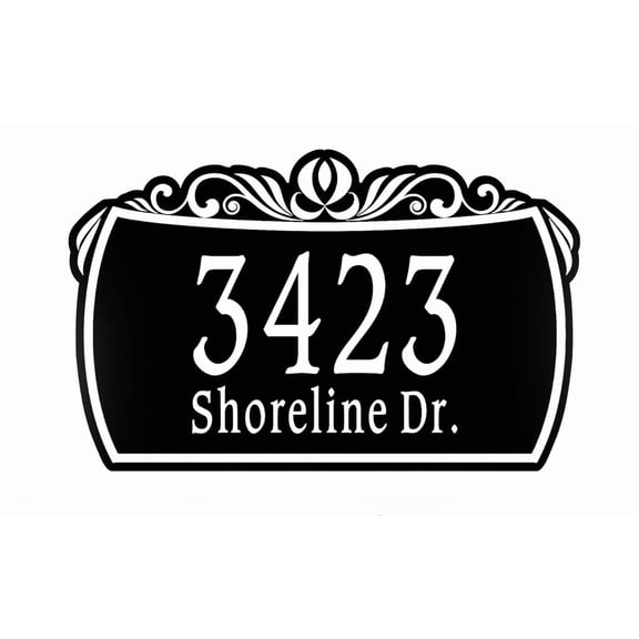 Personalized Address Plaque, House Address Sign, Address Signs for Houses Outside Door, Street or Mailbox, Indoor/Outdoor Use,Metal Aluminum