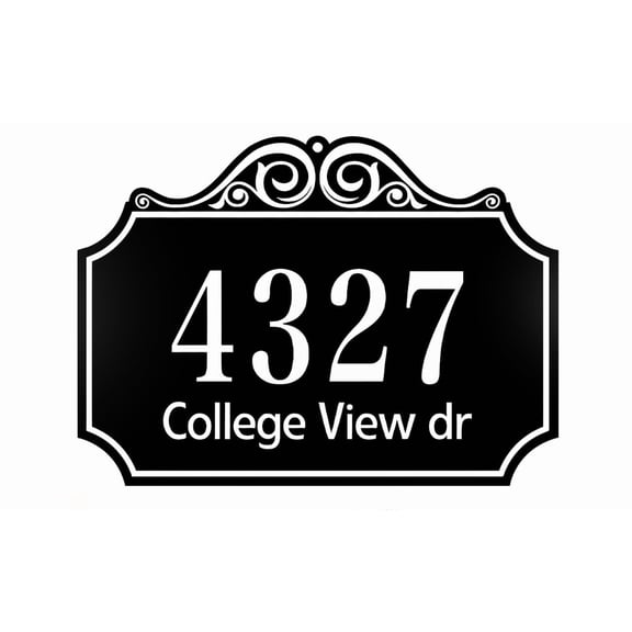 Personalized Address Plaque, House Address Sign, Address Signs for Houses Outside Door, Street or Mailbox, Indoor/Outdoor Use,Metal Aluminum