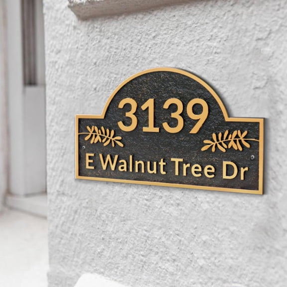 Personalized Address Plaque House Number Arch Style