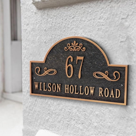 Personalized Address Plaque House Number Arch Style