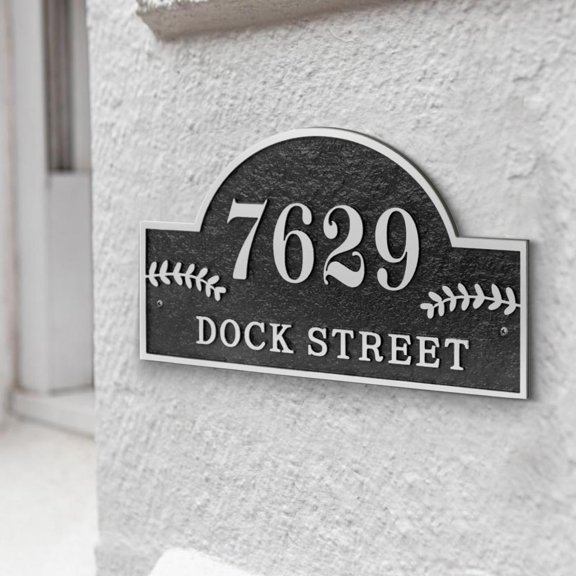 Personalized Address Plaque WALL MOUNTED House Number Sign,Custom Address Sign for Outside Mailbox,Street,Apartment,Office