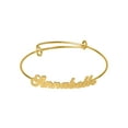 thumbnail image 1 of Personalized Adjustable Name Bangle Bracelet. Script Font, 1 of 1