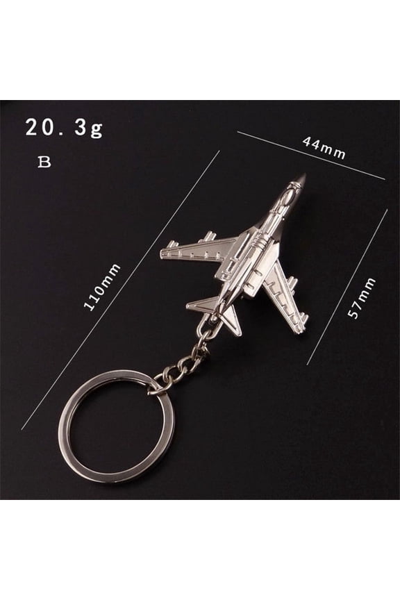 Personalized Aircraft Keychain Pendant: Creative Zinc Alloy Fighter Jet Model Accessory for Fashion Enthusiasts, Aviation Gifts