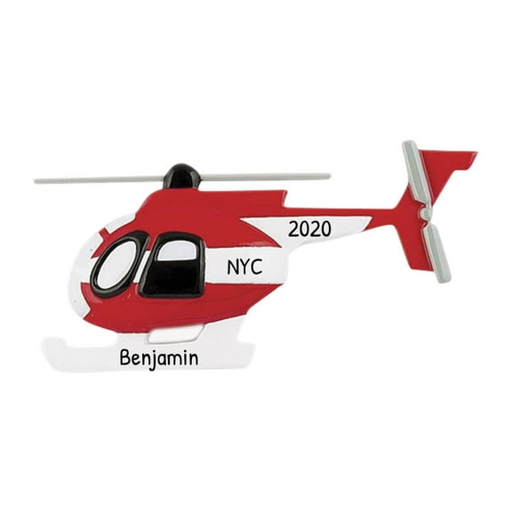 Personalized Airplane Ornament 2024 Traveler Helicopter Pilot Aviation 1 Count - Ornaments by Elves