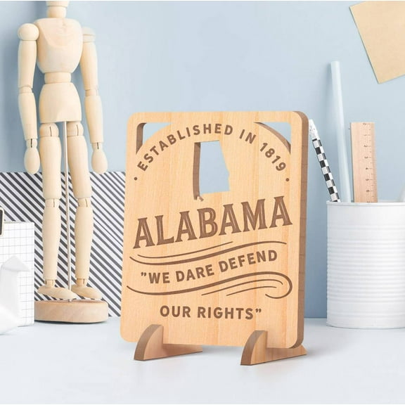 Personalized Alabama Established in 1819 Wooden Gift Card