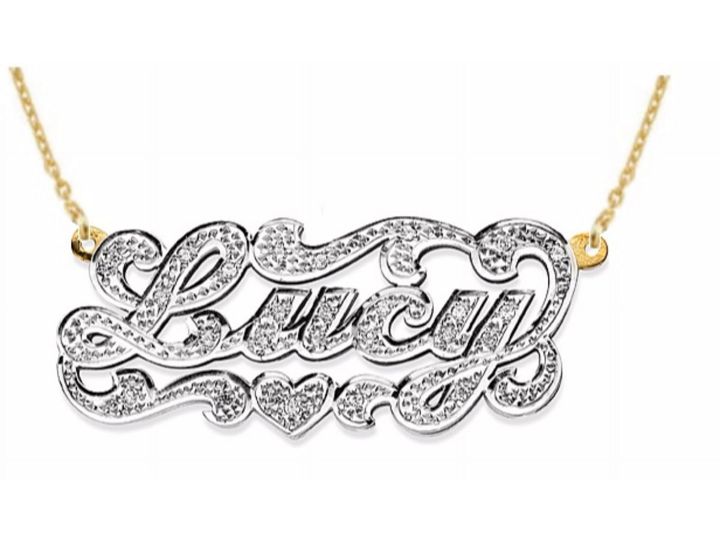 Personalized All Diamond Nameplate Pendant Necklace 14K 14K White Or personalized-all-diamond-nameplate-pendant-necklace-14k-14k-white-or