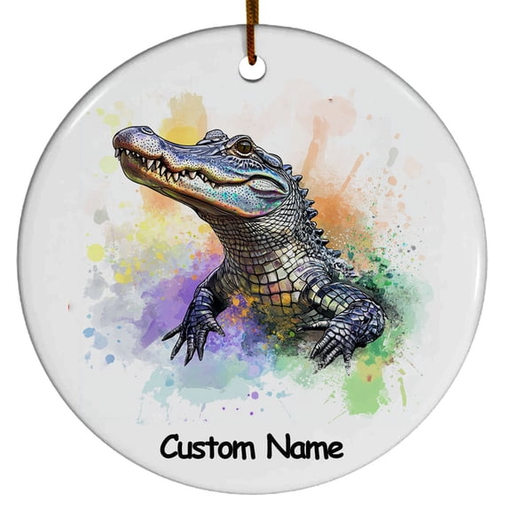 Personalized Alligator Ornament, Custom Ornament for Animal Lover, Ideal Gift for Men, Women, Best Friend, Gift for Christmas, Birthday, Father's Day, Mother's day