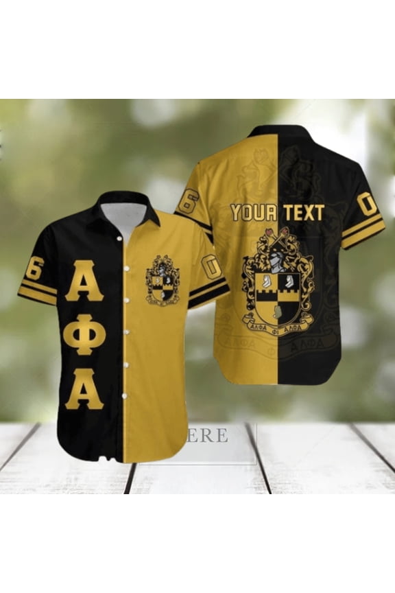 Personalized Alpha Phi Alpha Half Style Hawaiian Shirt For Men And Women title