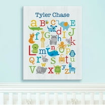 Personalized Alphabet Animals Primary Canvas Print