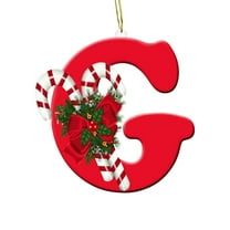 Personalized Alphabet Christmas Ornaments - Single Letter Tree Decorations with Holiday Themes, DIY Custom Acrylic Initial Decor for Holiday Display