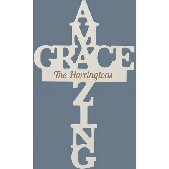 Personalized Amazing Grace Cross