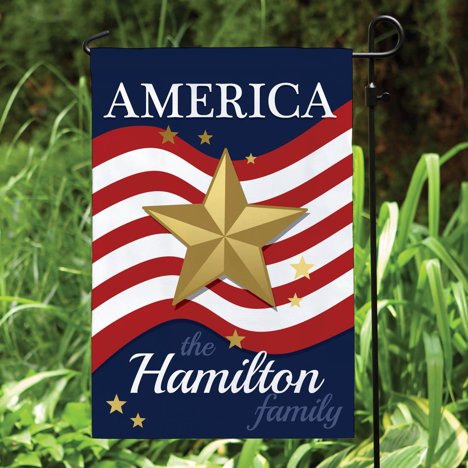 Personalized America Garden Flag