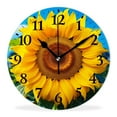 thumbnail image 1 of Personalized Analog Clock Non-Ticking Silent Wall Clocks Battery Operated Clocks with Picture Decorative for Living Room-Beautiful Sunflower Field Pattern(12inch), 1 of 4