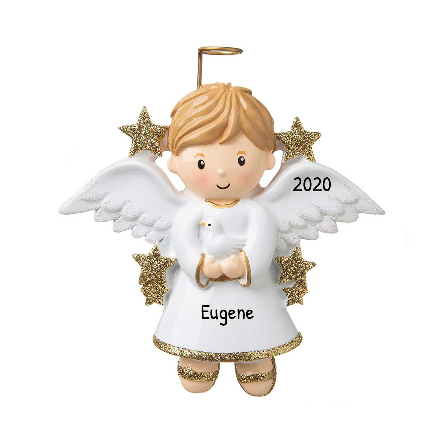 Personalized Angel Toddler Christmas Ornament 2023 Babys 2nd