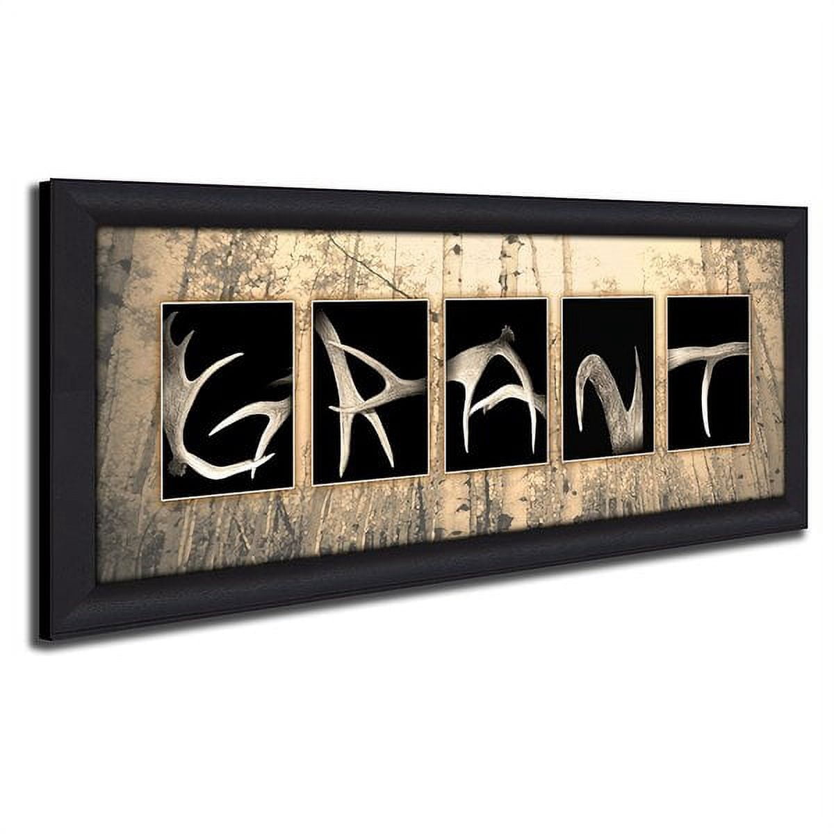 Personalized Antler Name Canvas Wall Art, Live Previews, Choose Each Photo, Multiple Options