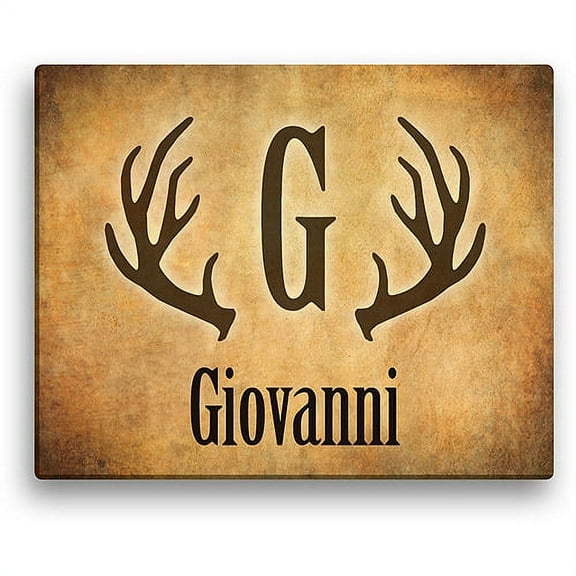 Personalized Antlers 11" x 14" Canvas