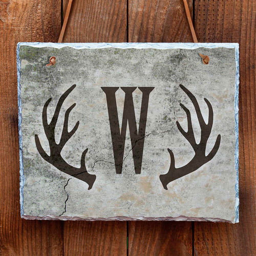 Personalized Antlers Wall Slate