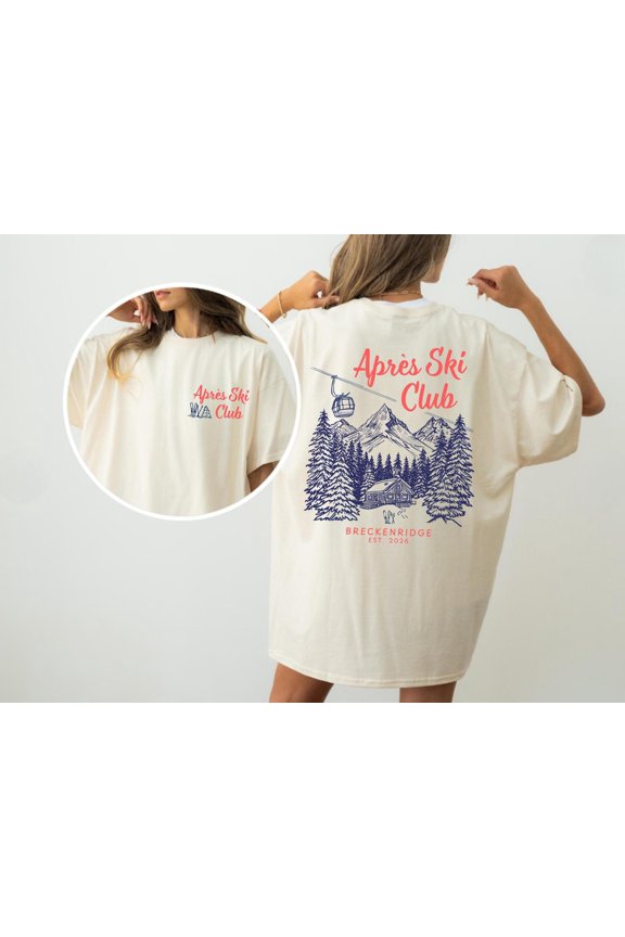Personalized Aprs Ski Club TShirt Custom Ski Trip Shirt Skiing Girls Weekend Outfit