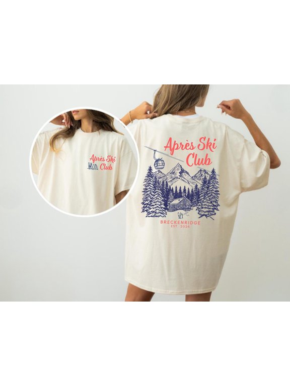 Personalized Aprs Ski Club TShirt Custom Ski Trip Shirt Skiing Girls Weekend Outfit