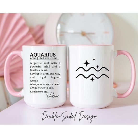 Personalized Aquarius Zodiac Mug Astrology Gift 1