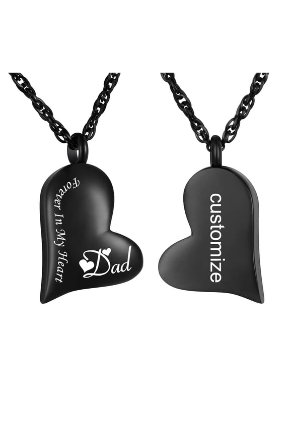 Personalized Ash Necklaces Heart Cremation Jewelry for Ashes Holder Urn Necklace for Ashes of Loved One Urn Pendants with Chain