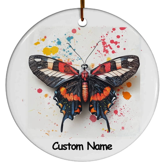 Personalized Atlas Moth Butterfly Ornament, Custom Ornament for Animal Lover, Ideal Gift for Men, Women, Best Friend, Gift for Christmas, Birthday, Father's Day, Mother's day