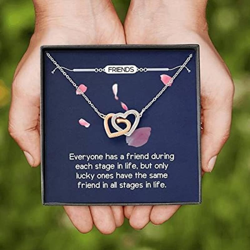 Personalized BFF Best friend Necklace for Her Valentines Birthday ...
