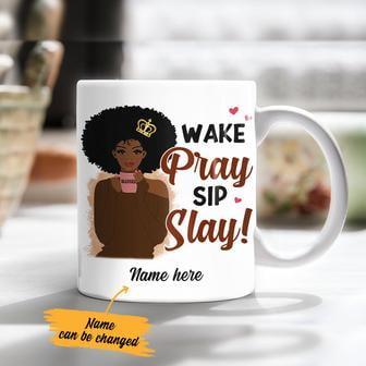 Personalized BWA Coffee Wake Pray Sip Mug