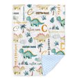 thumbnail image 1 of Personalized Baby Blankets for Boys Girls, Custom Baby Blanket with Name, Dinosaur Letters Theme, Super Soft Fleece Receiving Blanket, Personalized Baby Gifts for Baby, Toddler, New Mom, 1 of 7