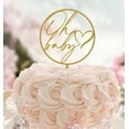 thumbnail image 1 of Personalized Baby Shower Cake Toppers in 'Baby in Bloom' or 'Oh Baby' Designs - High-Quality Acrylic Elegance, 1 of 4