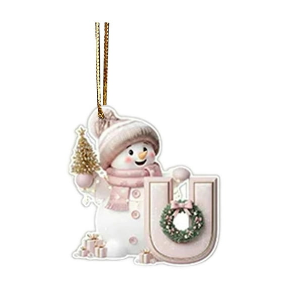 Personalized Baby's 1St Christmas Ornament 2025, Custom Name & Letters New Mom Newborn Gift, 75 Inch 2D Plane Mdf With High-Gloss Finish Sublimation Printed Gold Cord Hanging