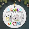 thumbnail image 1 of Personalized Baby's First Christmas Add Info Baby Ceramic Ornament, Custom Baby's Name Ceramic Decoration Christmas Tree 2025, Koala Bear Baby's 1st Xmas Ornament, Baby Ornament Gift for New Parents, 1 of 6