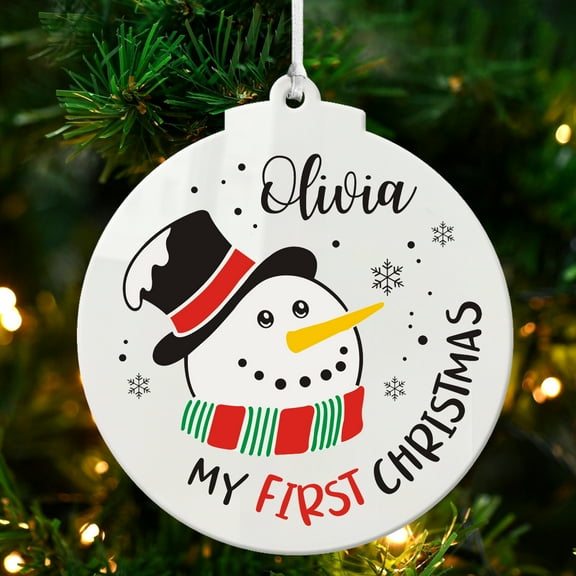 Personalized Baby's First Christmas Ornaments 2024 - My First Christmas - Xmas Tree Decoration - Newborn Baby Gift