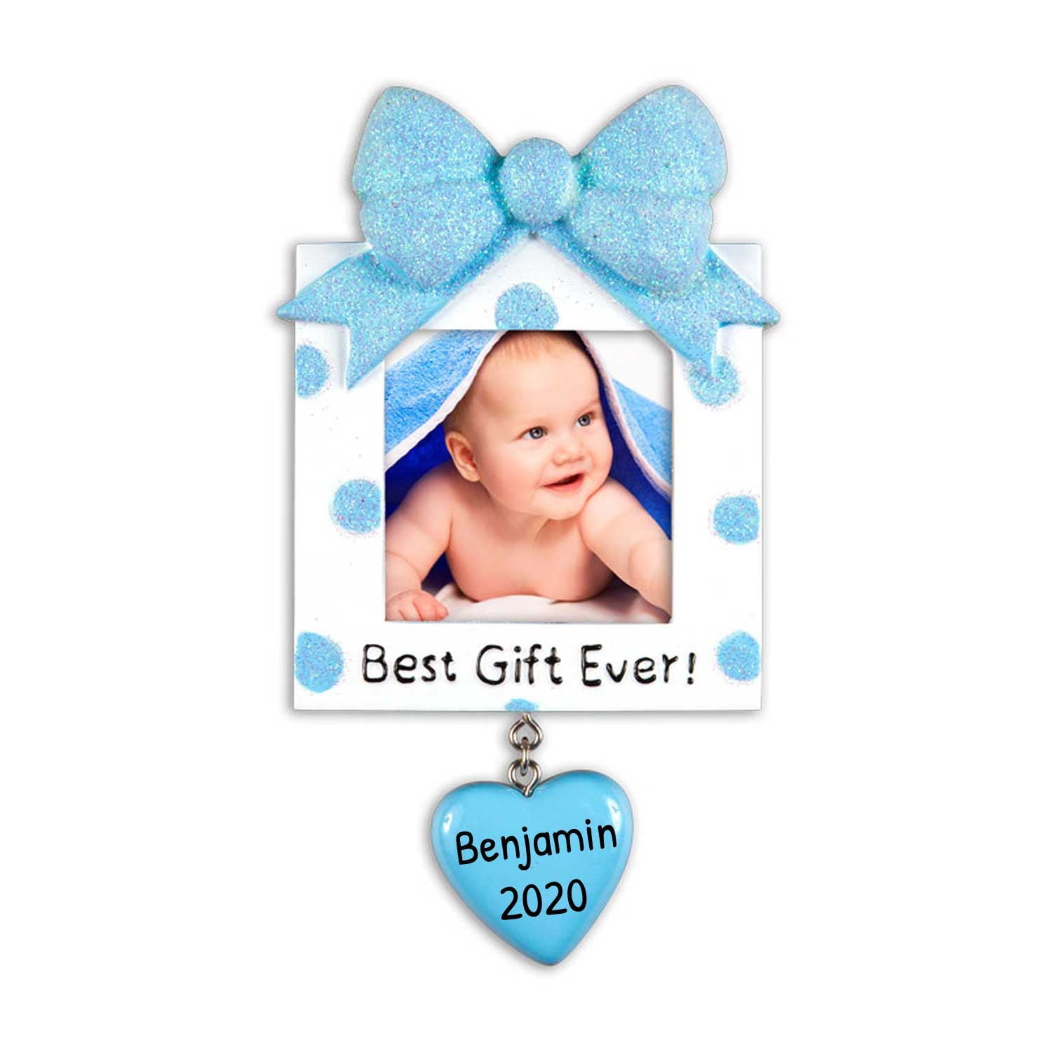 Personalized Baby's First Christmas Photo Ornament 2024 Custom Christmas Ornament My First Baby Gift