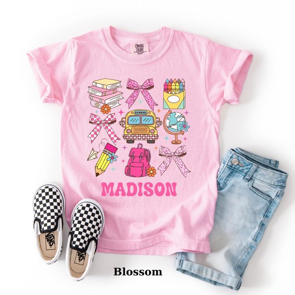 Personalized Back to School Shirt Custom Girls Tee