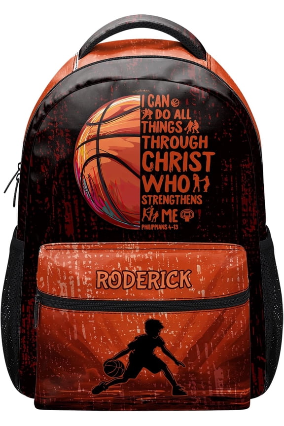 Personalized Backpack - Bible Armor Of God Backpack - Travel Backpack, Bookbag (Christ Who Strengthens Me)