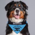 thumbnail image 1 of Personalized Bad To The Bone Dog Bandana Collar Cover, Blue, 1 of 3