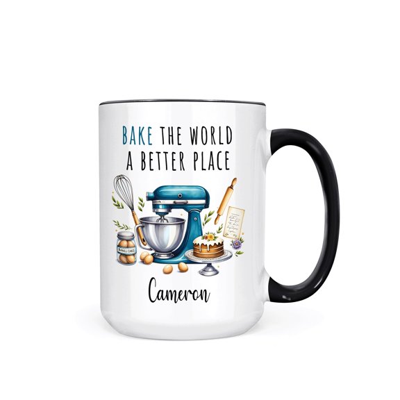 Personalized Baker Mug Bake The World A Better Place Gift for Pastry Chef