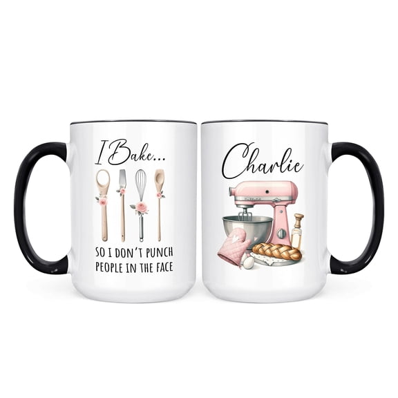 Personalized Baker Mug Funny Baking Gift Custom Name Coffee Mug