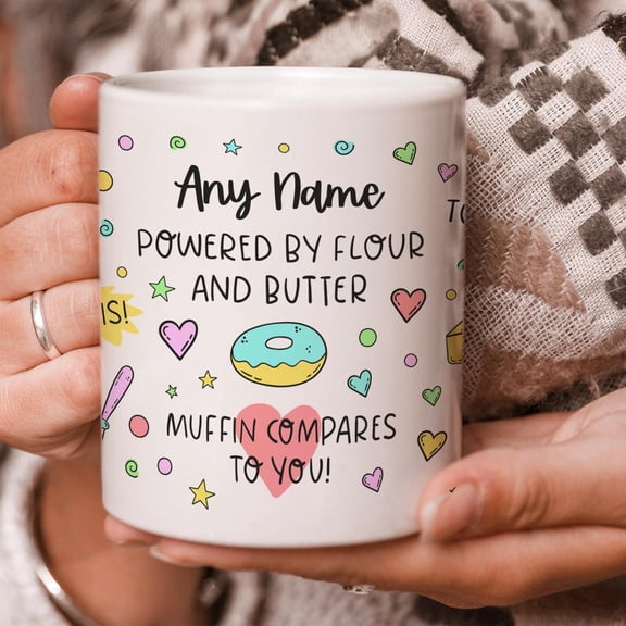 Personalized Baker Mug: Funny Baking Puns, Birthday Gift