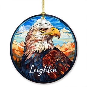 Personalized Bald Eagle Ornament Hanging Xmas Tree, Unique Eagle Ornament Christmas 2025, Customized Name Eagle Lover Ornament Gifts, Bald Eagle Christmas Ornaments Gift for Men Women Eagle Lovers