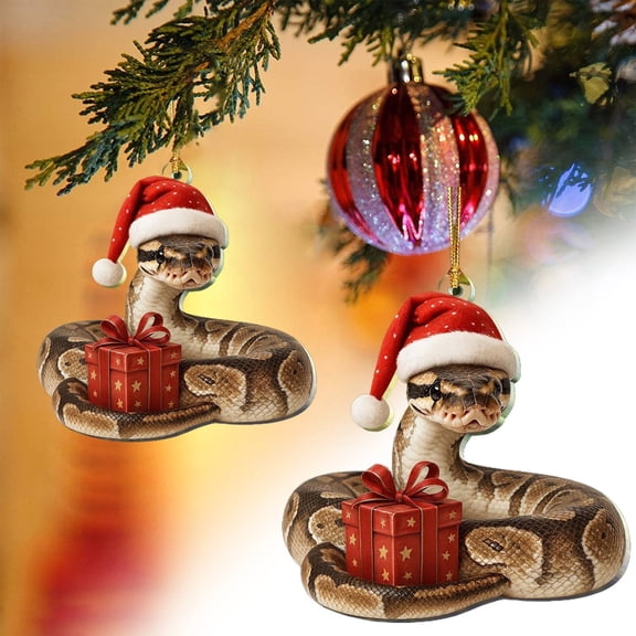 Personalized Ball Python Ornament 2025,Custom Snake Christmas Ornament,Reptile Lover Gift,Exotic Pet Ornament,Snake Owner Holiday Decor,D