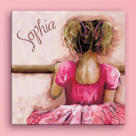 Personalized Ballerina 12" x 12" Canvas