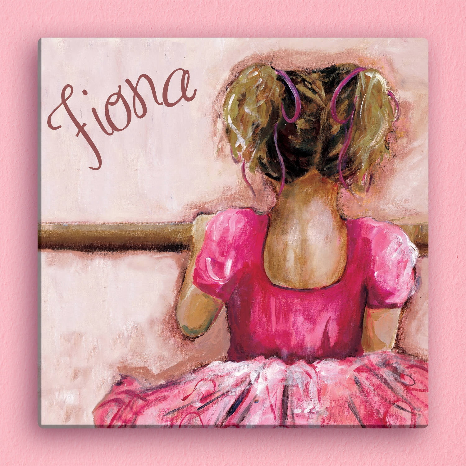 Personalized Ballerina 16" x 16" Canvas