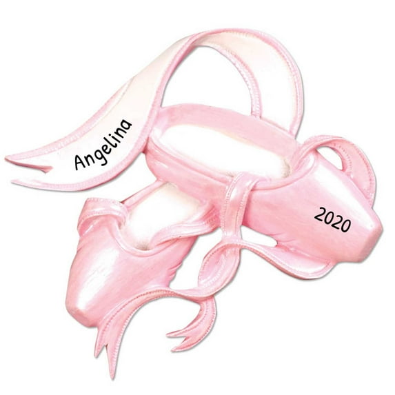 Personalized Ballerina Ornaments - Ballet Ornaments for Christmas Tree, Ballet Slipper Ornament, Dance Ornament, Ballet Christmas Ornaments - Ballet Shoes - Free Customization