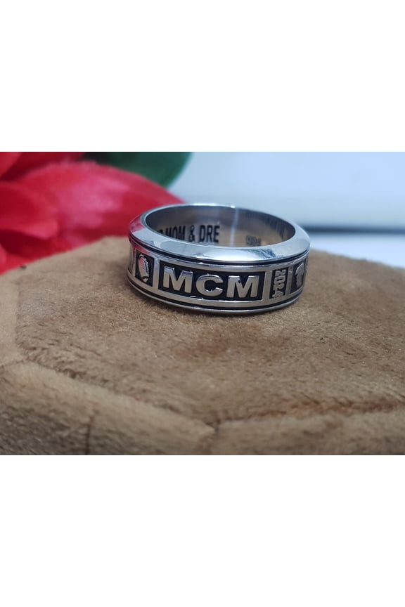 Personalized Band Custom University Name And Logo Inside Engraving Looking Stylish For Men And Woman High School Class Band 925 Sterling Silver
