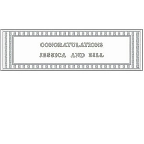 Personalized Banner Sign - Silver