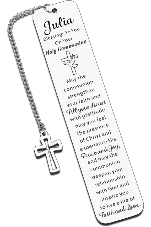 Personalized Baptism Christian Gifts for Teen Women 1st Communion Gifts,Custom First Holy Communion Gifts for Teens,Christian Easter Basket Stuffers for Teens