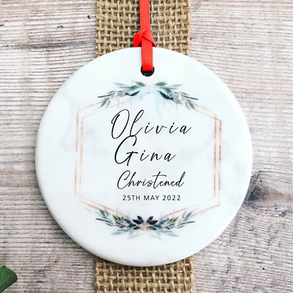 Personalized Baptism Ornaments, Custom Keepsake for Christenings Godson Gifts from Godparents Baptism Gifts from Godparents Christenings Gifts for Boys - Christenings Gift for Godson