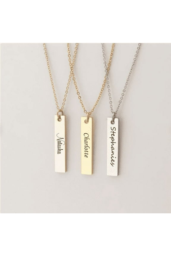 Personalized Bar Necklace - Custom Name Bar Necklace - Birthday Gift for Her - Mother's Day Jewelry Gift